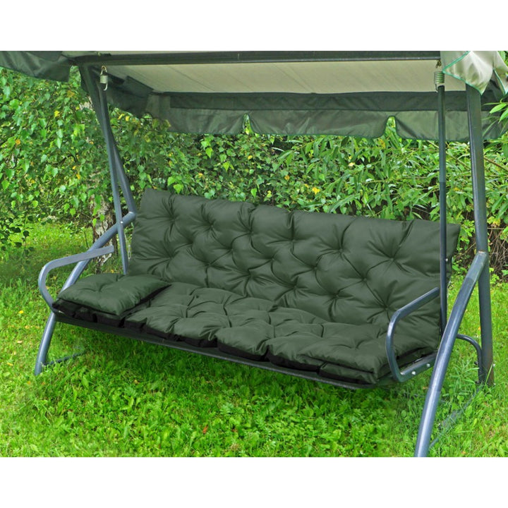 Zelený zahradní set 180x60x50 cm + 2 polštáře 42 x 42 cm