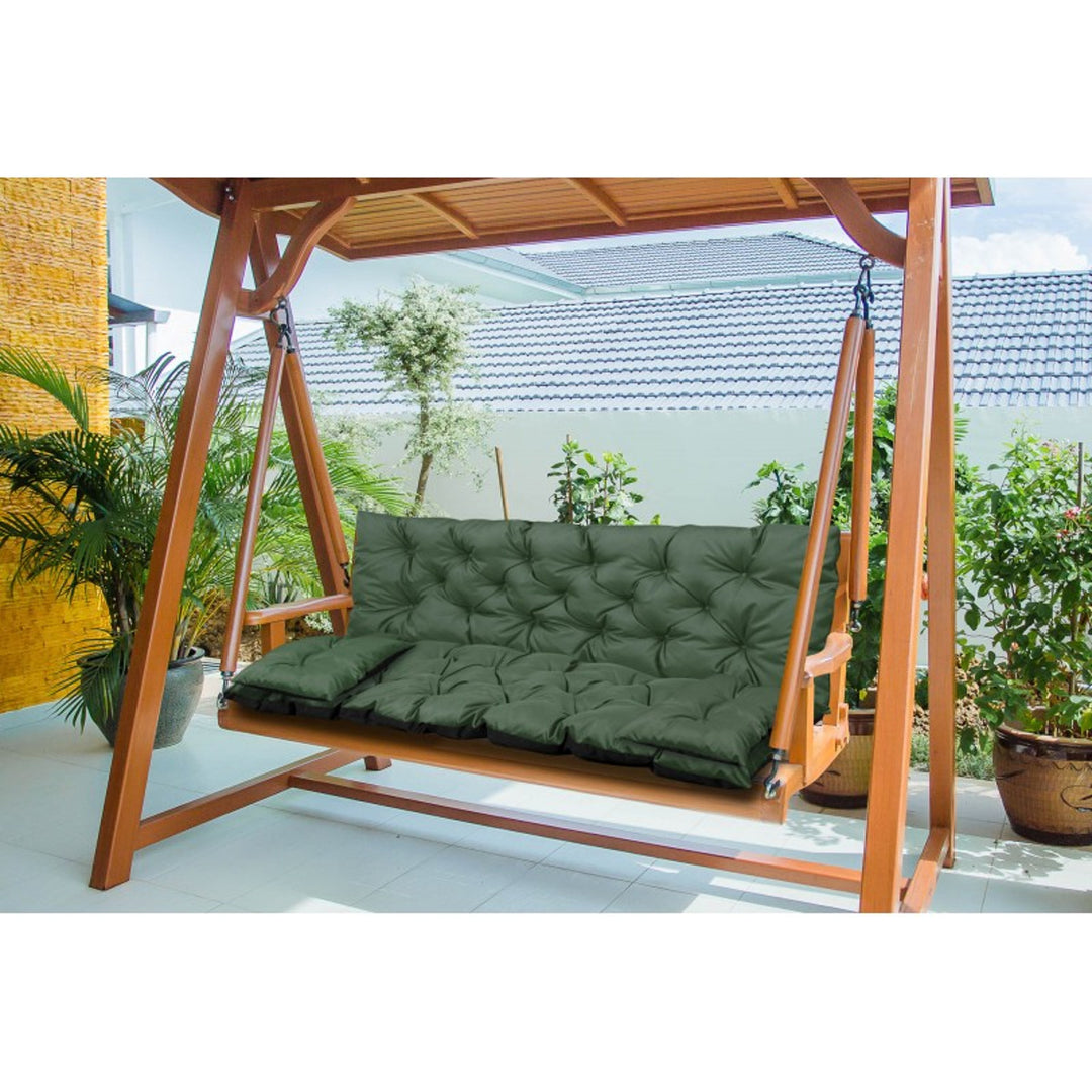 Zelený zahradní set 180x60x50 cm + 2 polštáře 42 x 42 cm