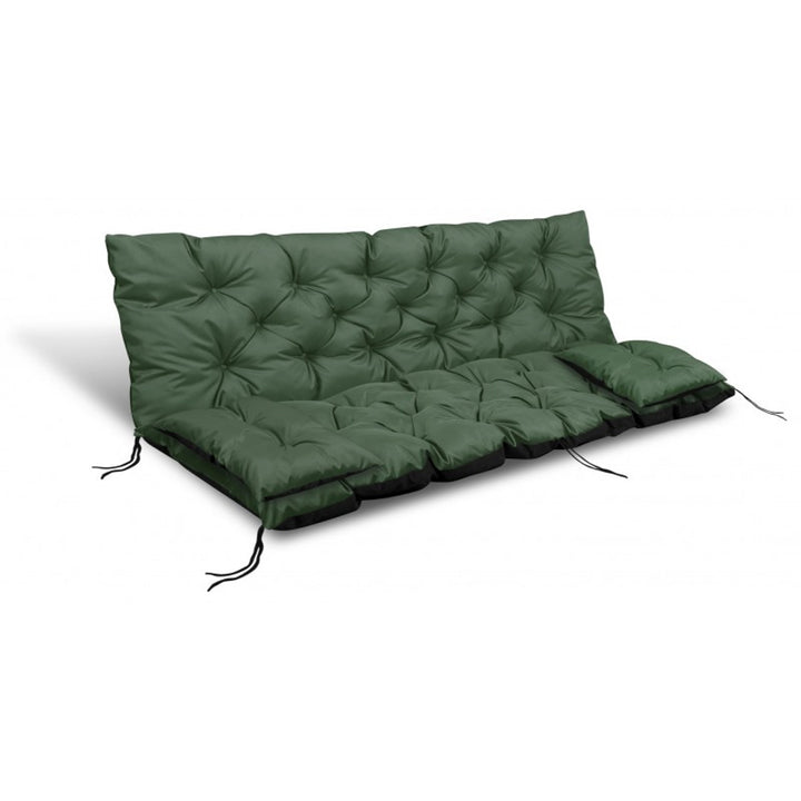 Zelený zahradní set 180x60x50 cm + 2 polštáře 42 x 42 cm