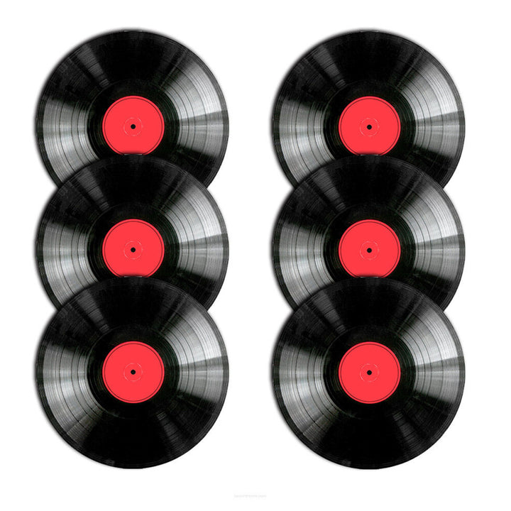 Sada podložek na stůl Bertoni, 6 kusů, kulatá, 33 cm, vinyl