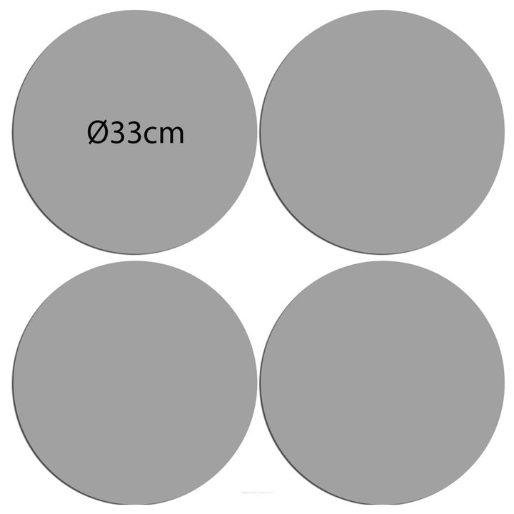 Sada podložek na stůl Bertoni, 4 kusy, kulaté, 33 cm, Pexeso Beige