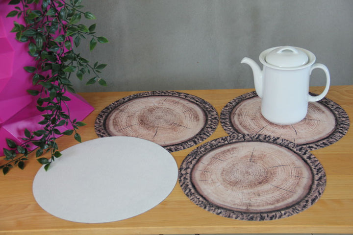Sada podložek na stůl Bertoni, 4 kusy, kulaté, 33 cm, Robina