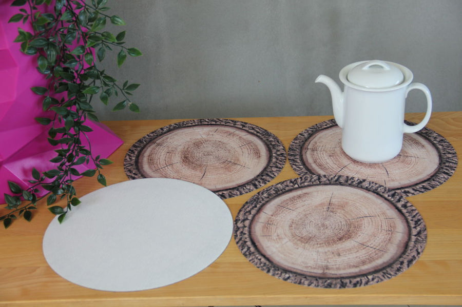 Sada podložek na stůl Bertoni, 4 kusy, kulaté, 33 cm, Robina