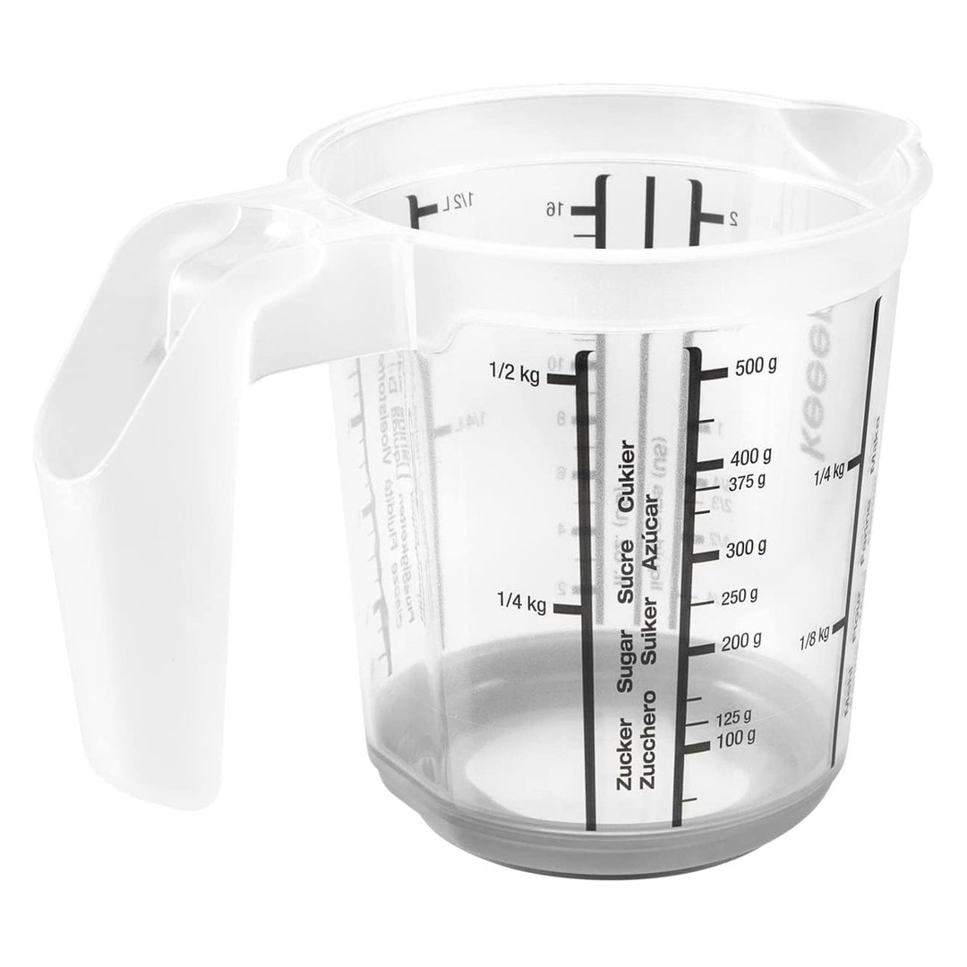 Odměrka Keeeper, protiskluzová, s rukojetí, 0,5 l, severská šedá, Masimmo