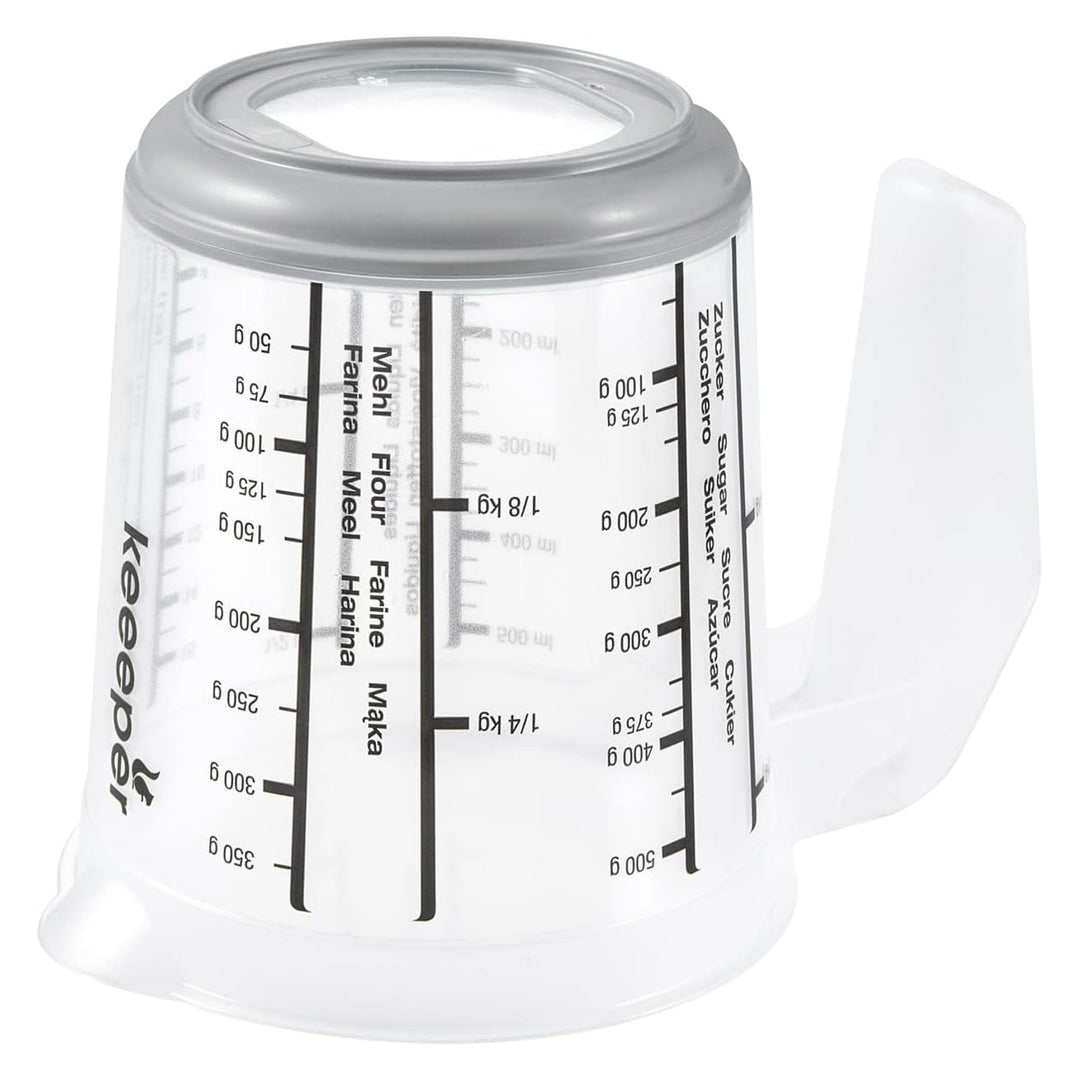 Odměrka Keeeper, protiskluzová, s rukojetí, 0,5 l, severská šedá, Masimmo