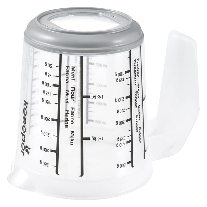 Odměrka Keeeper, protiskluzová, s rukojetí, 0,5 l, severská šedá, Masimmo