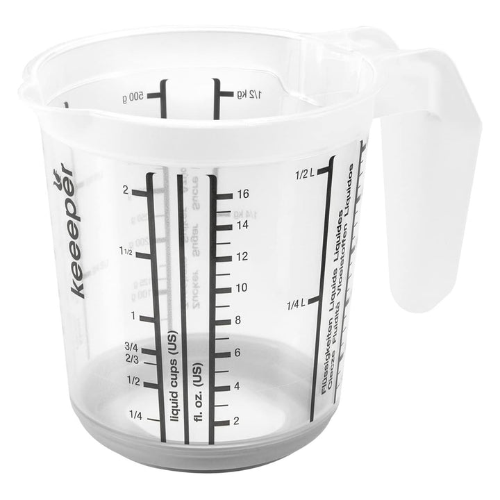 Odměrka Keeeper, protiskluzová, s rukojetí, 0,5 l, severská šedá, Masimmo