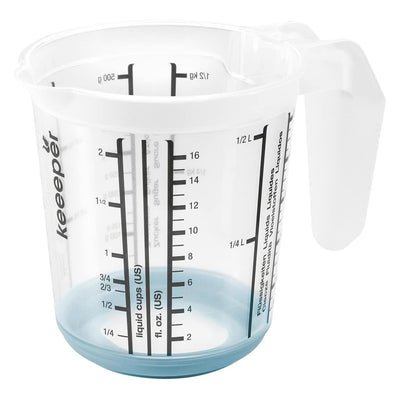 Odměrka Keeeper, protiskluzová, s rukojetí, 0,5 l, severská modrá, Masimmo
