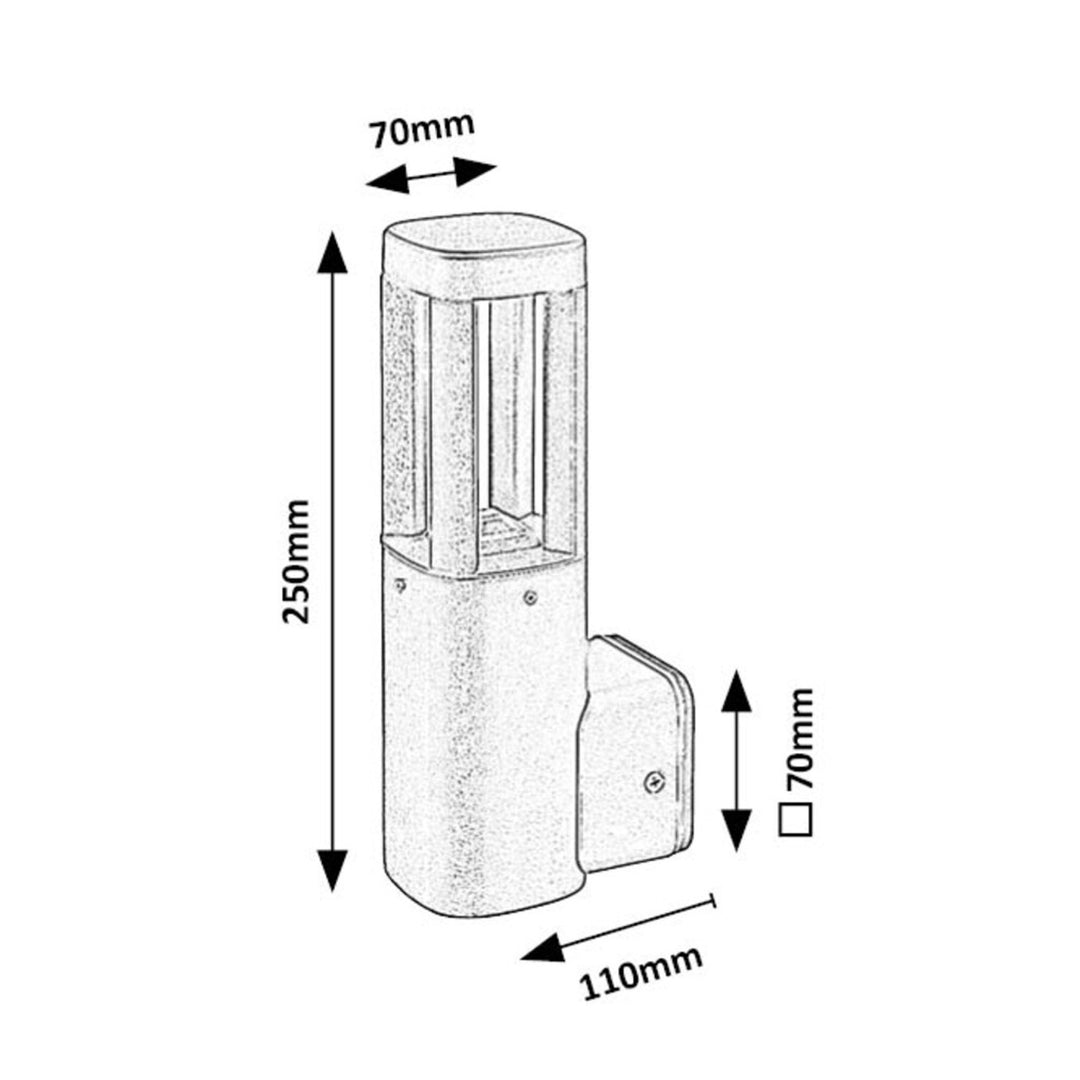 Lampa Rabalux, nástěnná lampa, venkovní, LED 7W, IP54, Kalisz