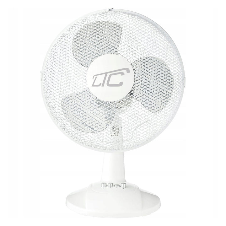Stolní ventilátor LTC, oscilační, nastavitelný úhel, 38 W, bílý, LXWT20