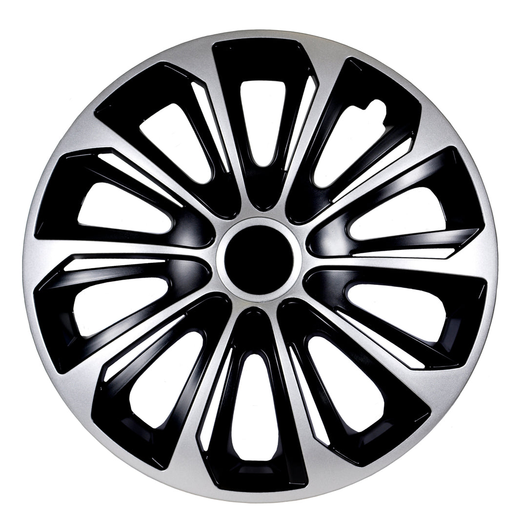 Univerzální kryt náboje 16" NRM STRONG Duocolor černý/stříbrný 1 kus