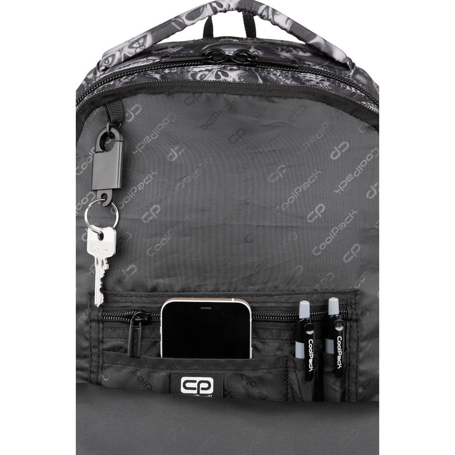 Batoh CoolPack Skulls pro mládež, prostorný, pohodlný F024721