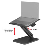 Stolní stojan Maclean pro monitor nebo notebook, plynová pružina, pro stání i sezení, černý, MC-493