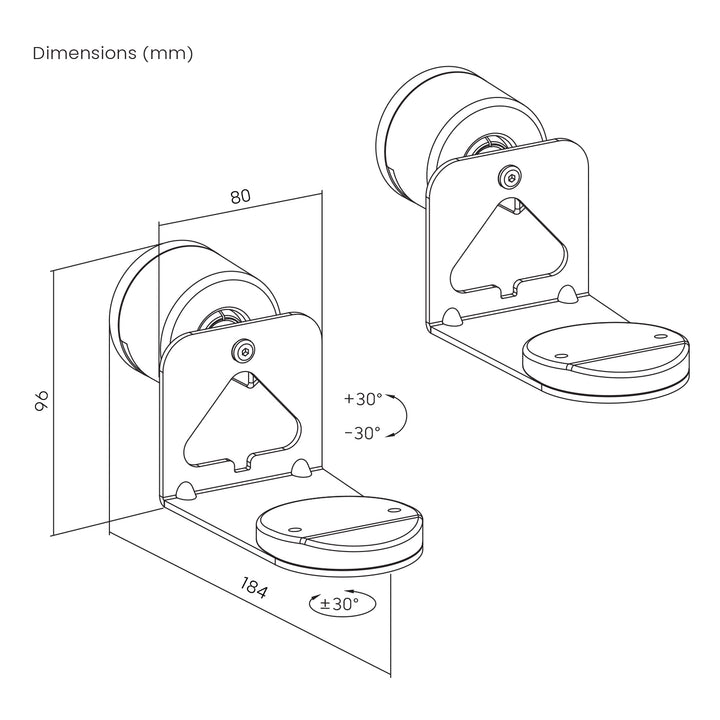 Nástěnný držák pro reproduktor Sonos Maclean, Sonos Era 100 &amp; amp; 300, MC-495 2 kusy