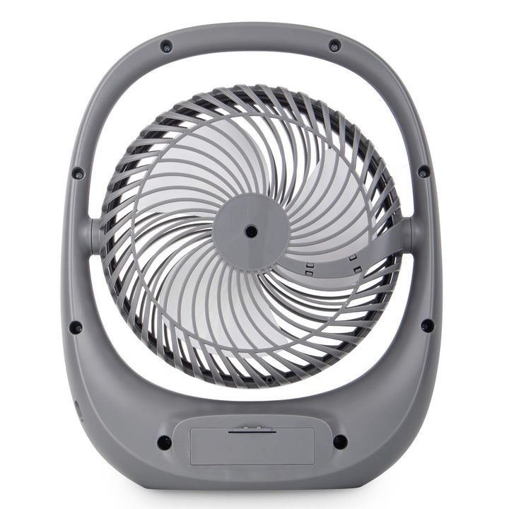 Ventilátor Blaupunkt, přenosný, dobíjecí 1800 mAh, USB, 3 rychlosti, šedý, APF301