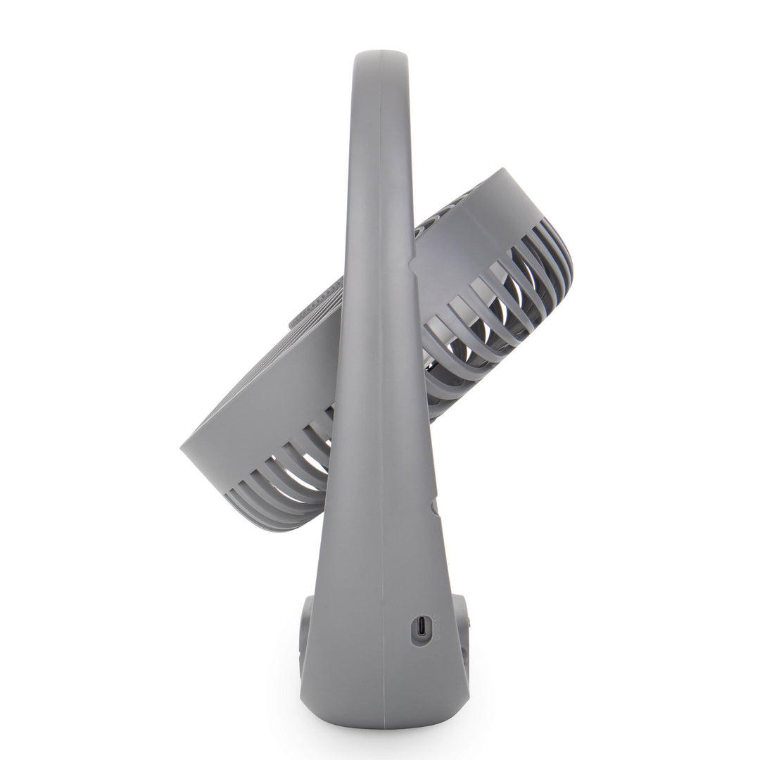 Ventilátor Blaupunkt, přenosný, dobíjecí 1800 mAh, USB, 3 rychlosti, šedý, APF301
