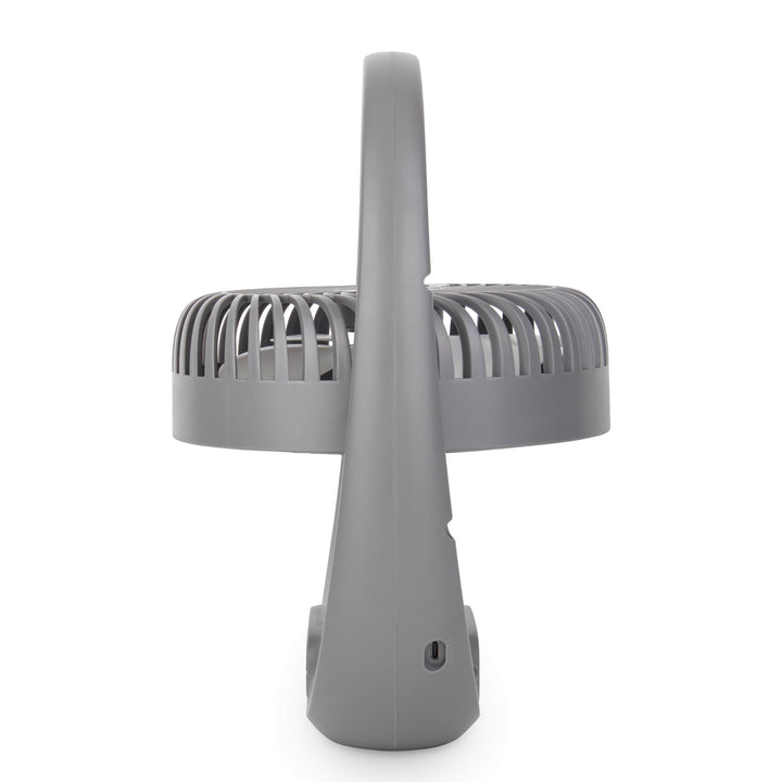 Ventilátor Blaupunkt, přenosný, dobíjecí 1800 mAh, USB, 3 rychlosti, šedý, APF301