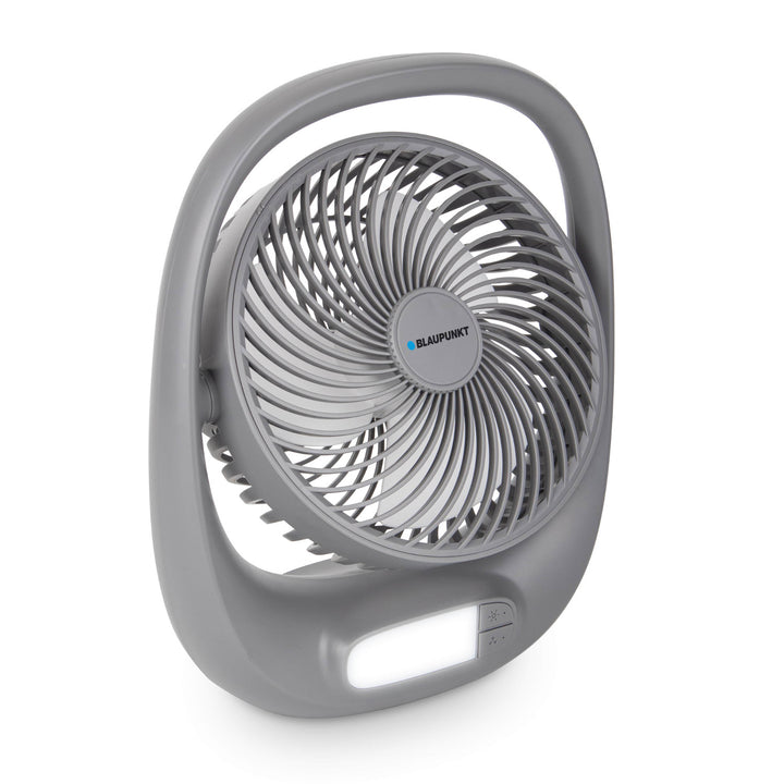 Ventilátor Blaupunkt, přenosný, dobíjecí 1800 mAh, USB, 3 rychlosti, šedý, APF301