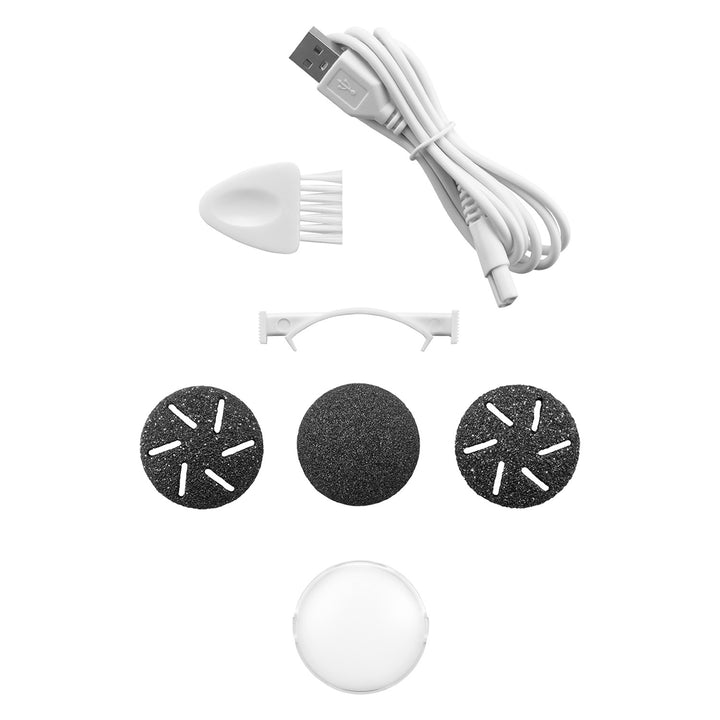 Elektrický pilník na paty Concept, 3 podložky, dobíjecí, černý, PN3020