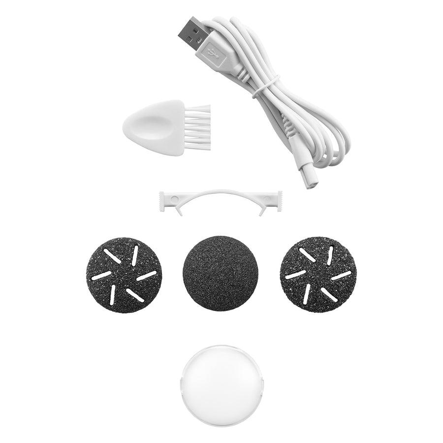 Elektrický pilník na paty Concept, 3 podložky, dobíjecí, černý, PN3020