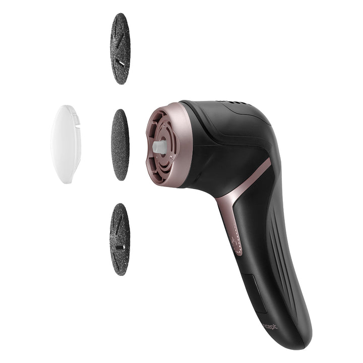Elektrický pilník na paty Concept, 3 podložky, dobíjecí, černý, PN3020