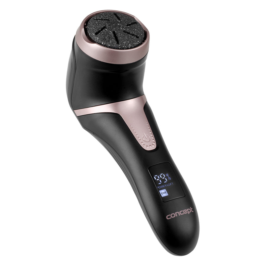 Elektrický pilník na paty Concept, 3 podložky, dobíjecí, černý, PN3020