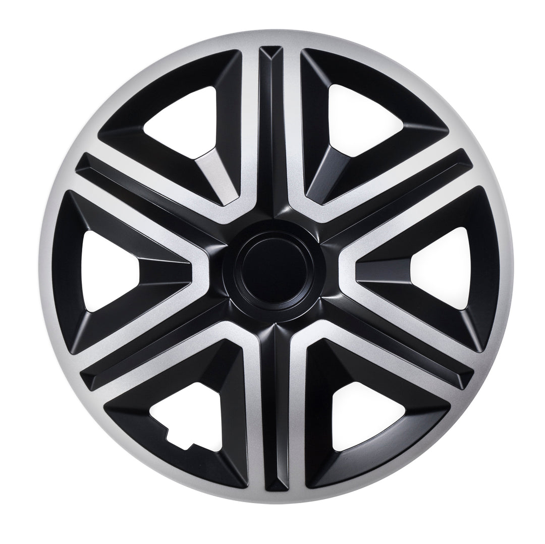 Univerzální kryt náboje 14" NRM ACTION Doublecolor stříbrná černá 1 kus