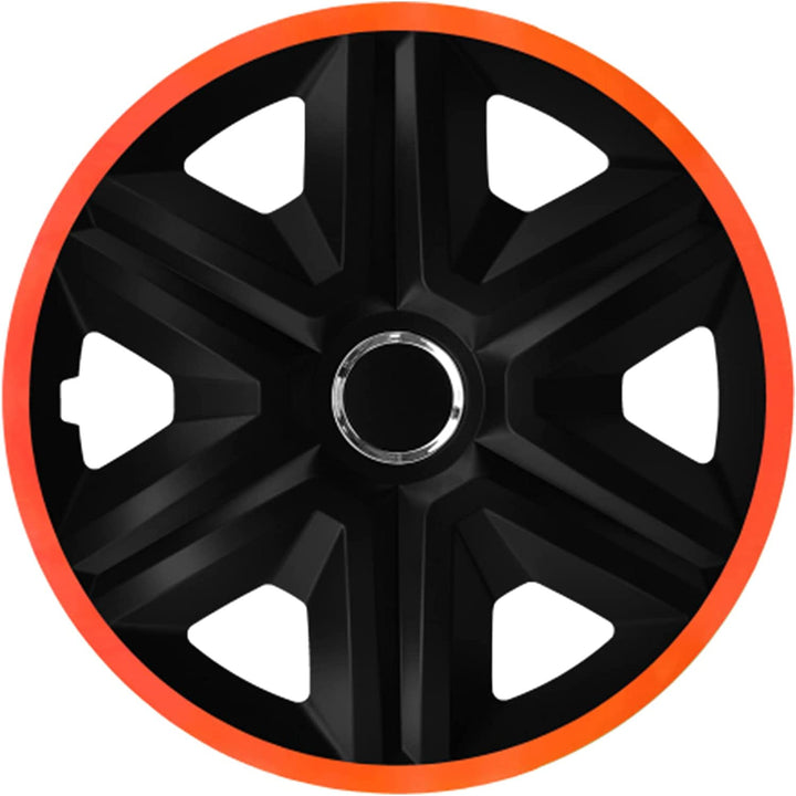 NRM Fast Lux 15" univerzální kryt náboje černo-oranžový 1 kus