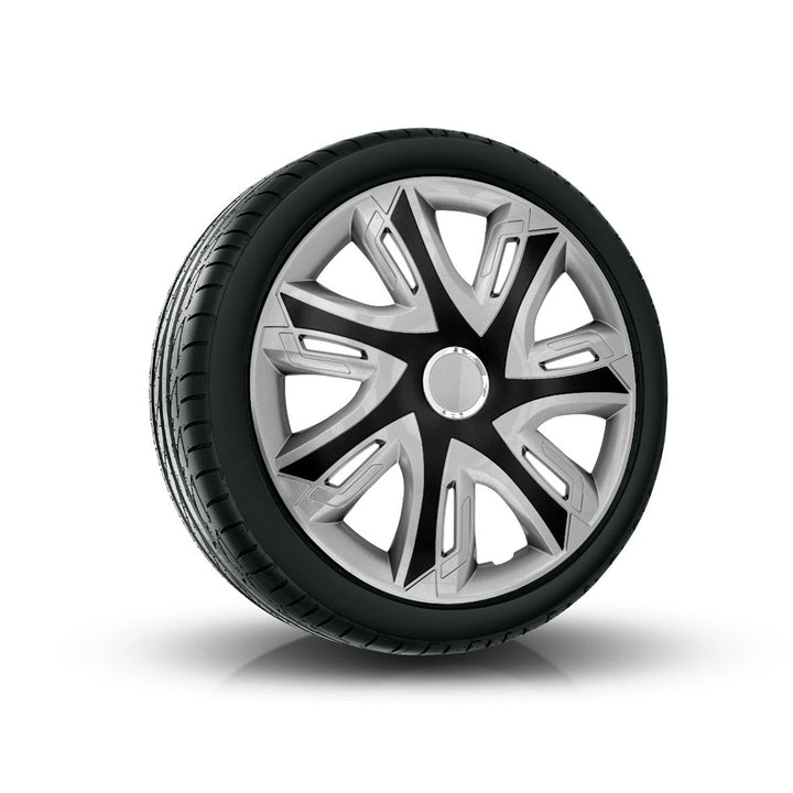 NRM Supernova bicolour silver/black univerzální kryt náboje 16" 1 kus