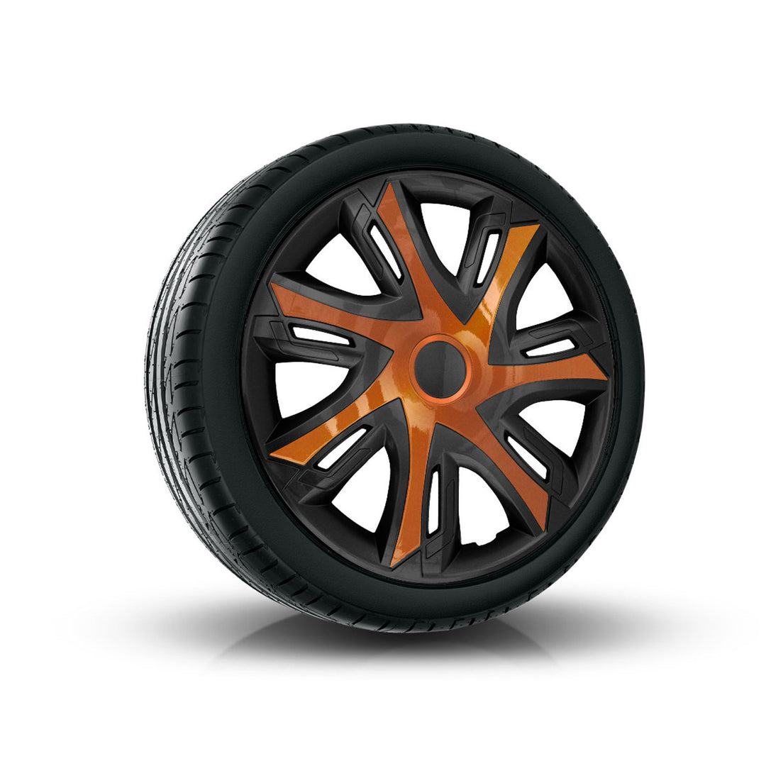 16" NRM N-Power univerzální kryt náboje dvoubarevný černo-měděný 1 kus