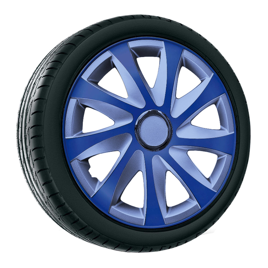NRM Drift Extra 15" univerzální kryt náboje modrý/stříbrný 1 ks
