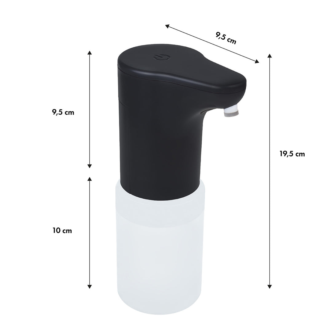 Automatický dávkovač Promedix, zásobník na tekutá mýdla, dezinfekční prostředky, 300 ml, 4xAA, černý, PR-540 B