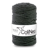 ColiNea, bavlněná šňůra s bavlněným jádrem, opletená, 5 mm, 100 m, antracitová