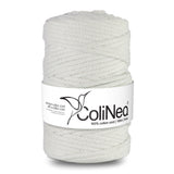 ColiNea, bavlněná šňůra s bavlněným jádrem, opletená, 5 mm, 200 m, bílá