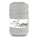 ColiNea, bavlněná šňůra s bavlněným jádrem, opletená, 5 mm, 200 m, světle šedá