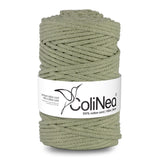 ColiNea, bavlněná šňůra s bavlněným jádrem, opletená, 5 mm, 200 m, olivově zelená