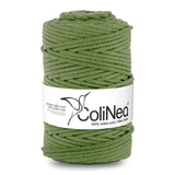 ColiNea, bavlněná šňůra s bavlněným jádrem, opletená, 5 mm, 200 m, pistáciová barva