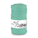 ColiNea, bavlněná šňůra s bavlněným jádrem, opletená, 3 mm, 100 m, celadonová