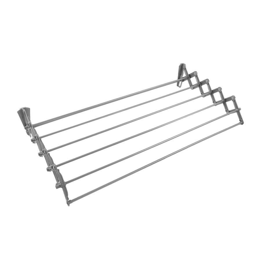 Sušák na prádlo ABJ, nástěnný, skládací, stříbrný, 90 cm