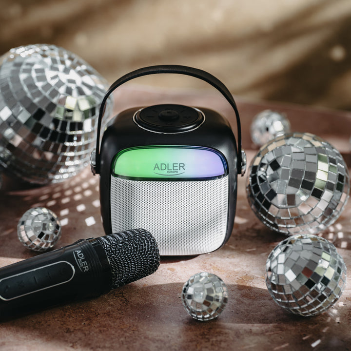 Bezdrátový reproduktor Adler, s mikrofonem, pro karaoke, Bluetooth, AD 1199 B