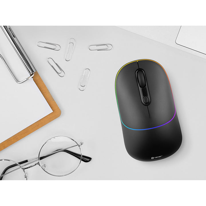 Bezdrátová myš Tracer, dobíjecí baterie 650 mAh, podsvícení RGB, Ratero