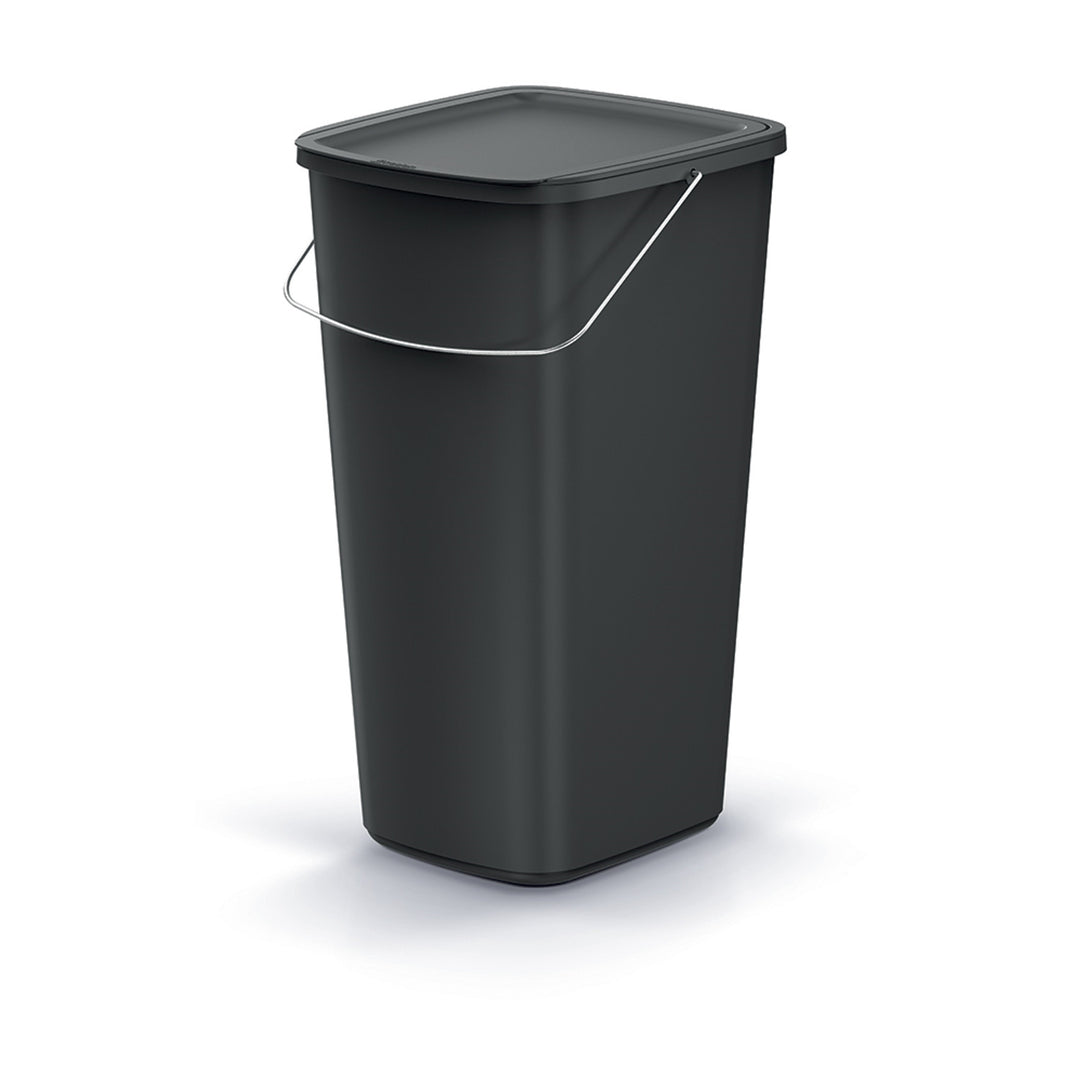Odpadkový koš Keden, černý, objem 25 l, Compacta Q Basic