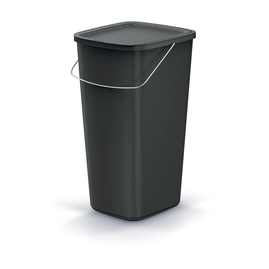 Odpadkový koš Keden, černý, objem 25 l, Compacta Q Basic