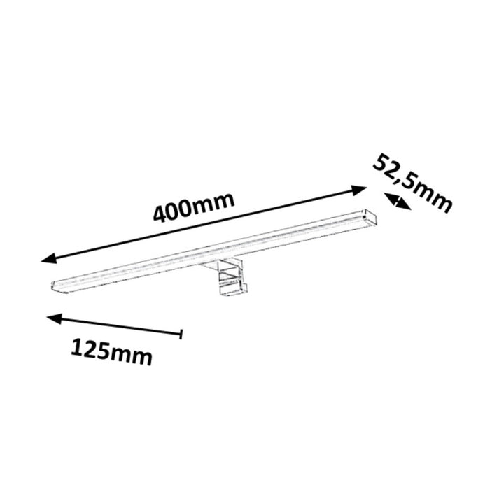 Koupelnové svítidlo Rabalux, 8W LED, IP44, chromové provedení, Levon