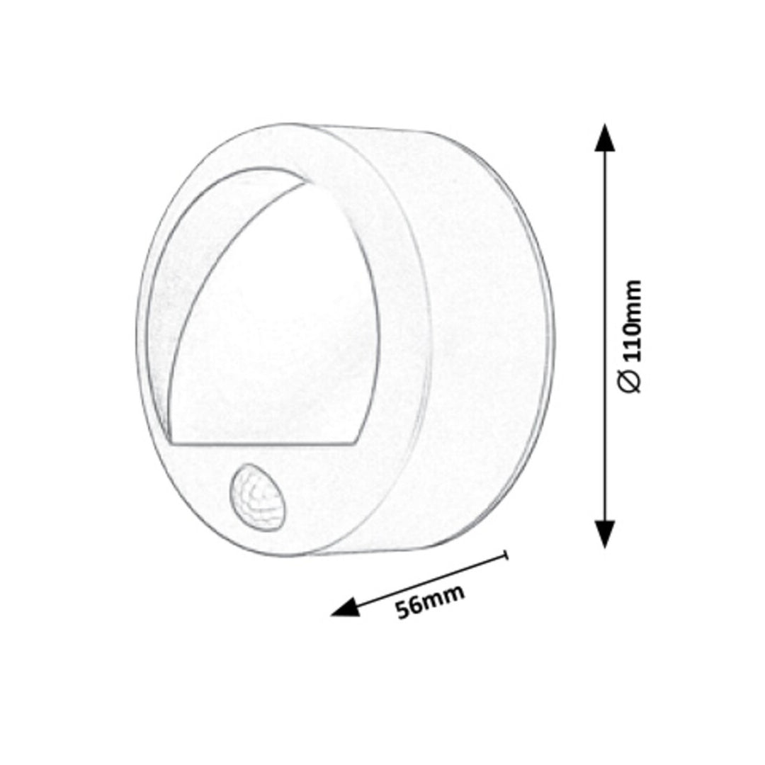 Venkovní svítidlo Rabalux, 1,5W LED, IP44, černá, Amarillo