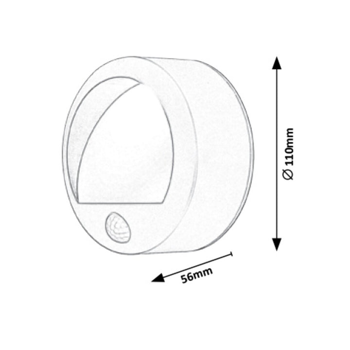 Venkovní svítidlo Rabalux, 1,5W LED, IP44, černá, Amarillo