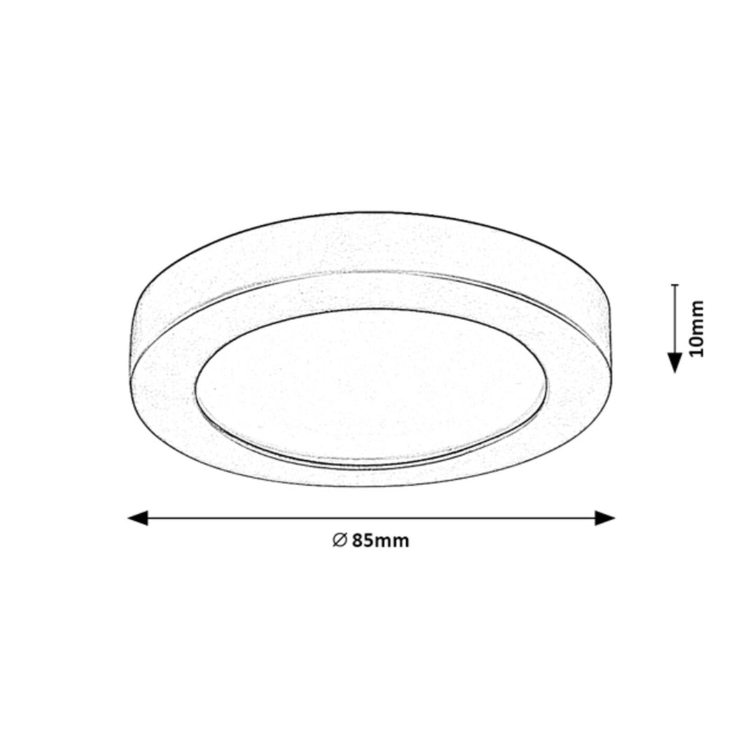 Povrchová lampa Rabalux, 3W LED, IP44, černá, Coco