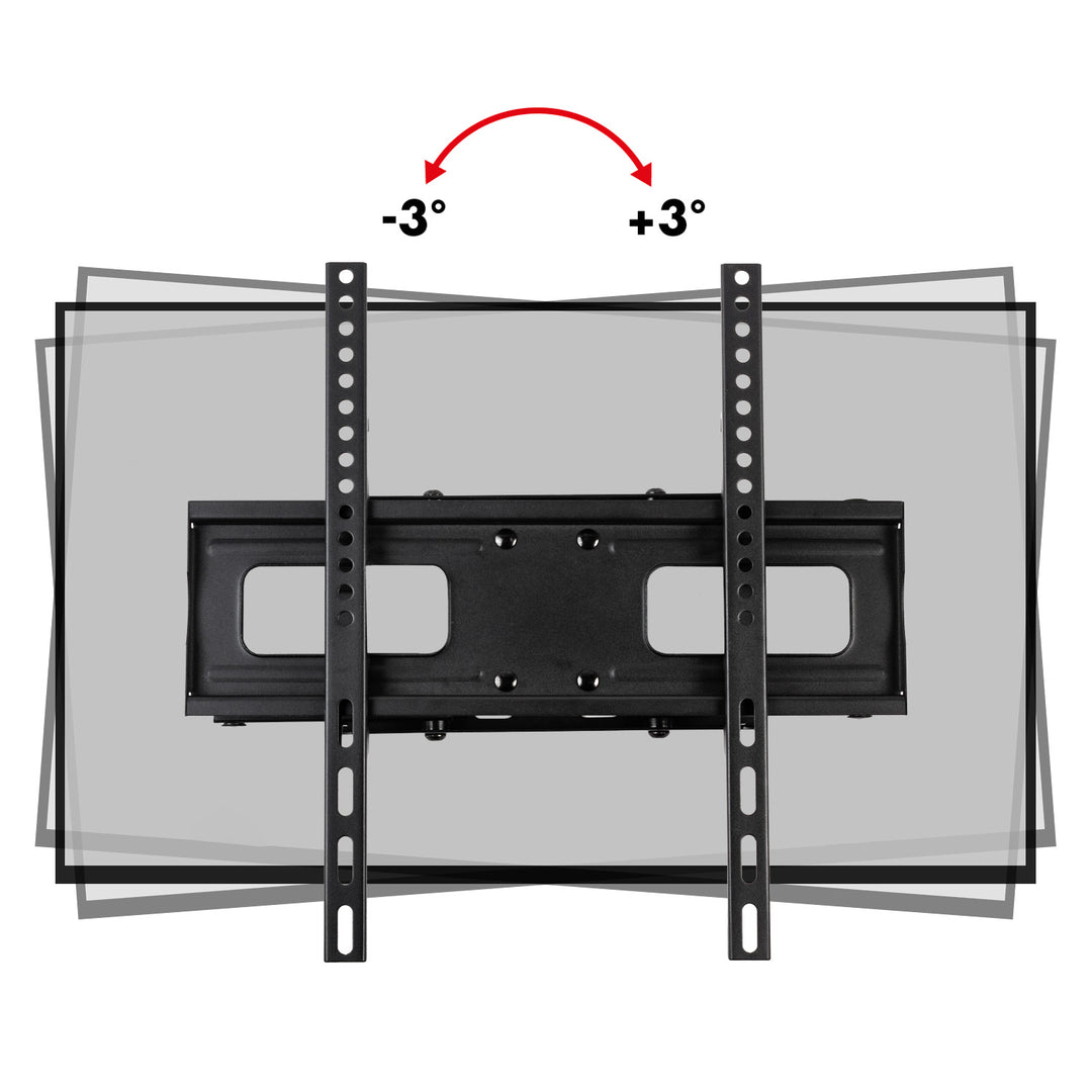 Držák Maclean na TV, max. VESA 400x400, 32-75", 50 kg, horizontální a vertikální nastavení úhlu, profil 80-380 mm, černý, MC-788
