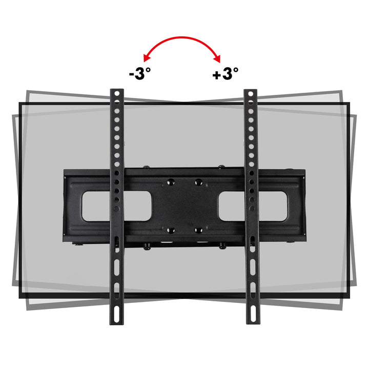 Držák Maclean na TV, max. VESA 400x400, 32-75", 50 kg, horizontální a vertikální nastavení úhlu, profil 80-380 mm, černý, MC-788