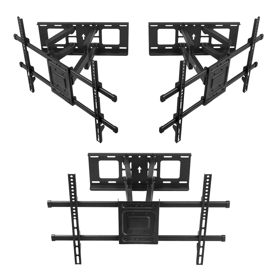 Držák Maclean na TV, max. VESA 600x400, 32-85", 60 kg, horizontální a vertikální nastavení úhlu, profil 65-390 mm, černý, MC-789
